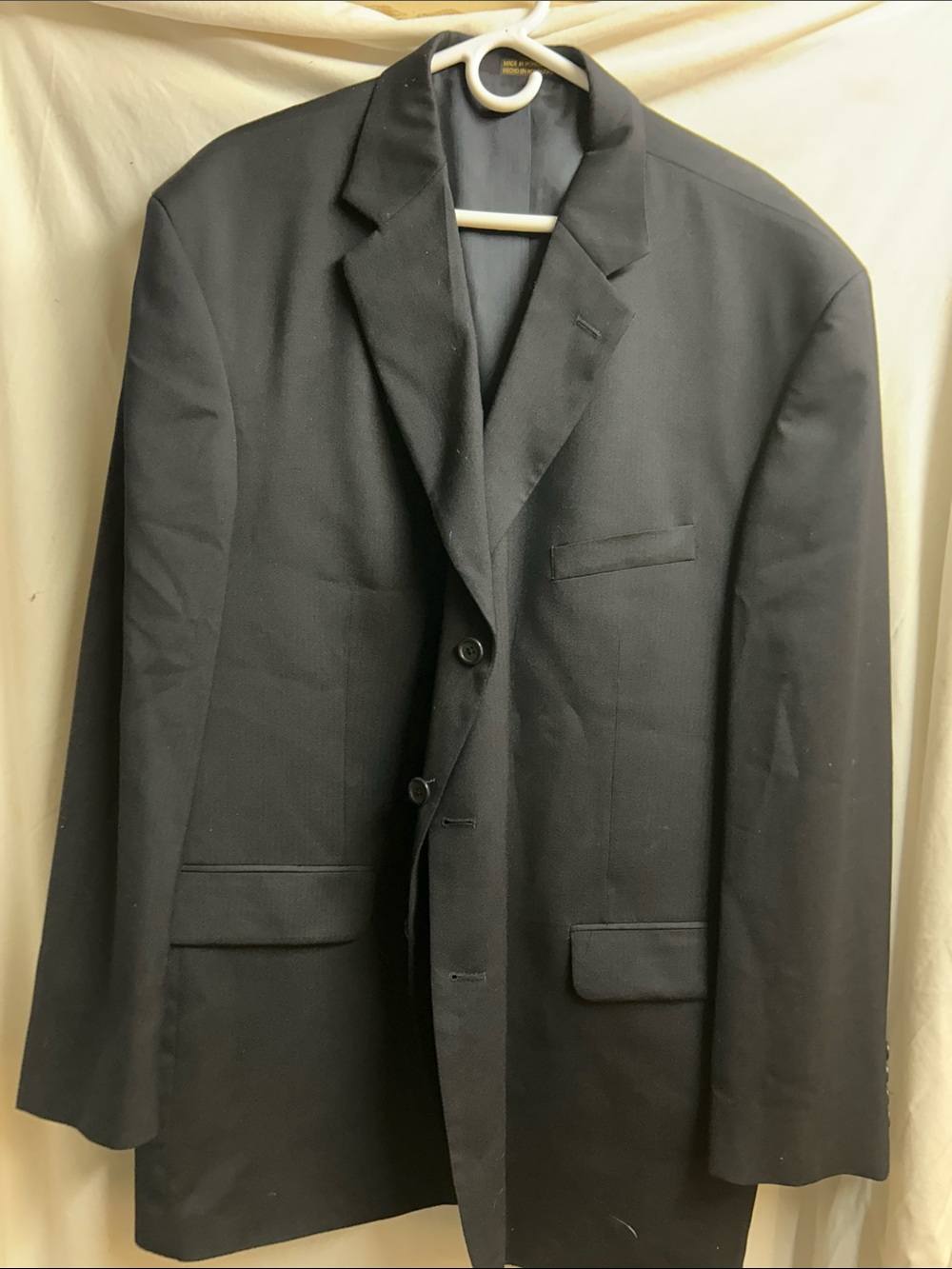 Classic Men's Black Blazer - Tailored Two-Button Jacket pmk005